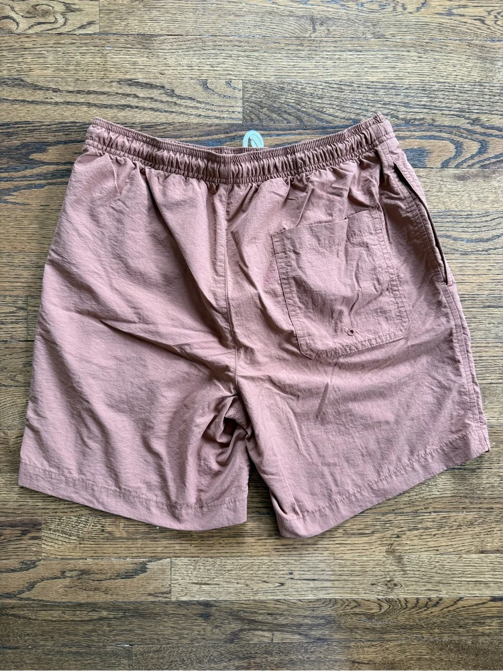 PacSun Mens Rust Swim Trunks with White Drawstring
